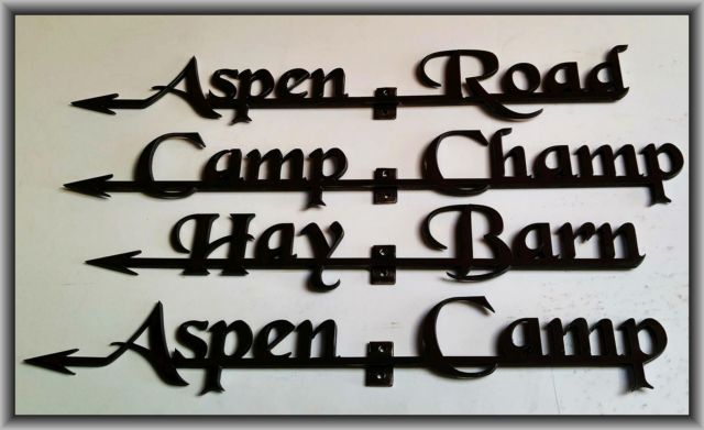 custom ranch sign arrows directional pole mounting